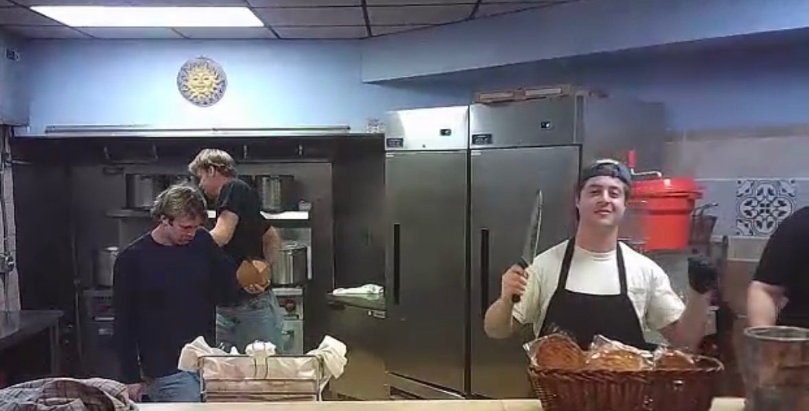 Behind the scenes of the SOBER video in a kitchen